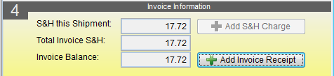 Shipment Add Invoice Receipt